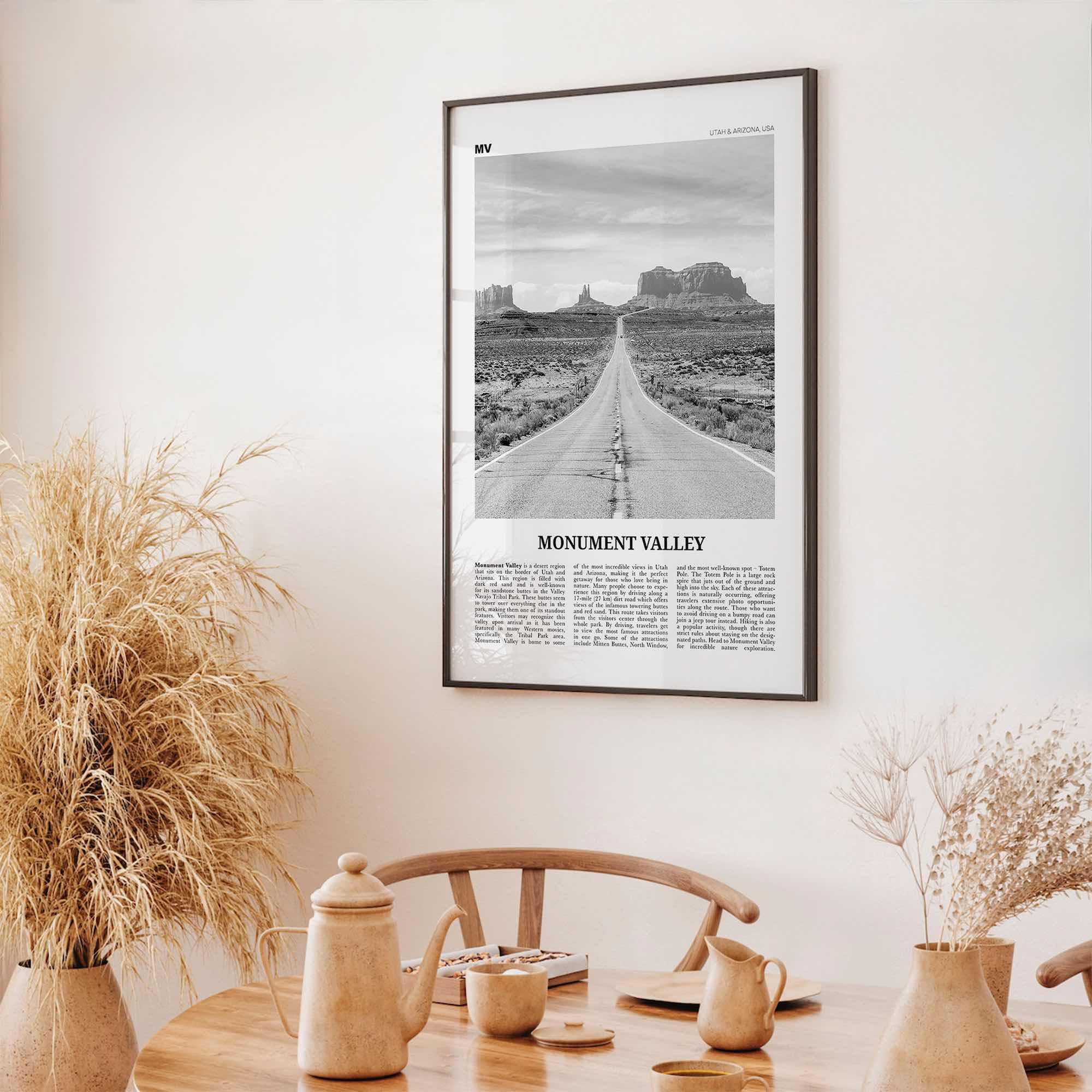 Monument Valley Print Black and White, Monument Valley Wall Art, Monument Valley Poster, Monument Valley Photo, Utah, Arizona, USA