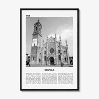 Monza Print Black and White, Monza Wall Art, Monza Poster, Monza Photo, Monza Wall Décor, Monza Map, Italy