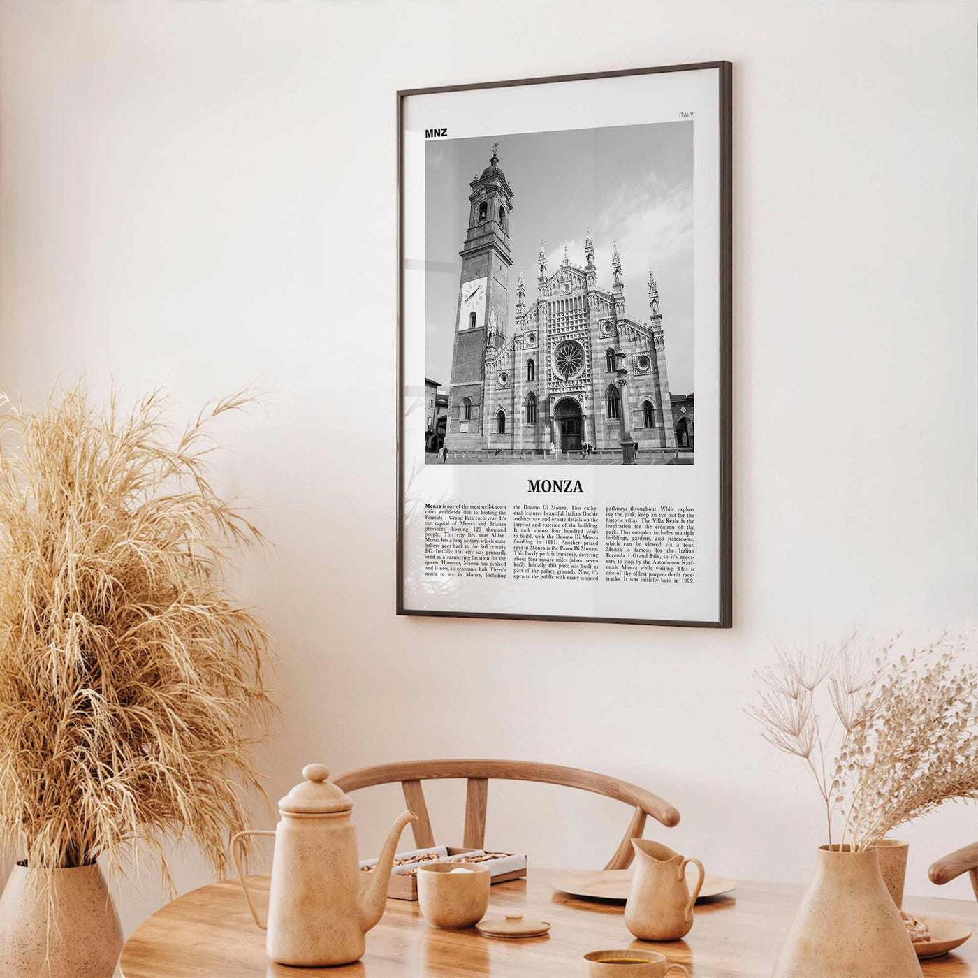 Monza Print Black and White, Monza Wall Art, Monza Poster, Monza Photo, Monza Wall Décor, Monza Map, Italy