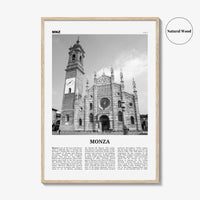 Monza Print Black and White, Monza Wall Art, Monza Poster, Monza Photo, Monza Wall Décor, Monza Map, Italy