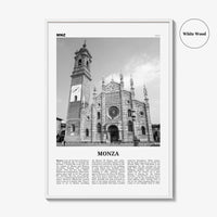 Monza Print Black and White, Monza Wall Art, Monza Poster, Monza Photo, Monza Wall Décor, Monza Map, Italy