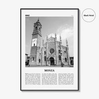 Monza Print Black and White, Monza Wall Art, Monza Poster, Monza Photo, Monza Wall Décor, Monza Map, Italy