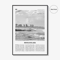 Mooloolaba Print Black and White, Mooloolaba Wall Art, Mooloolaba Poster, Mooloolaba Photo, Mooloolaba Wall Décor, Mooloolaba Map,