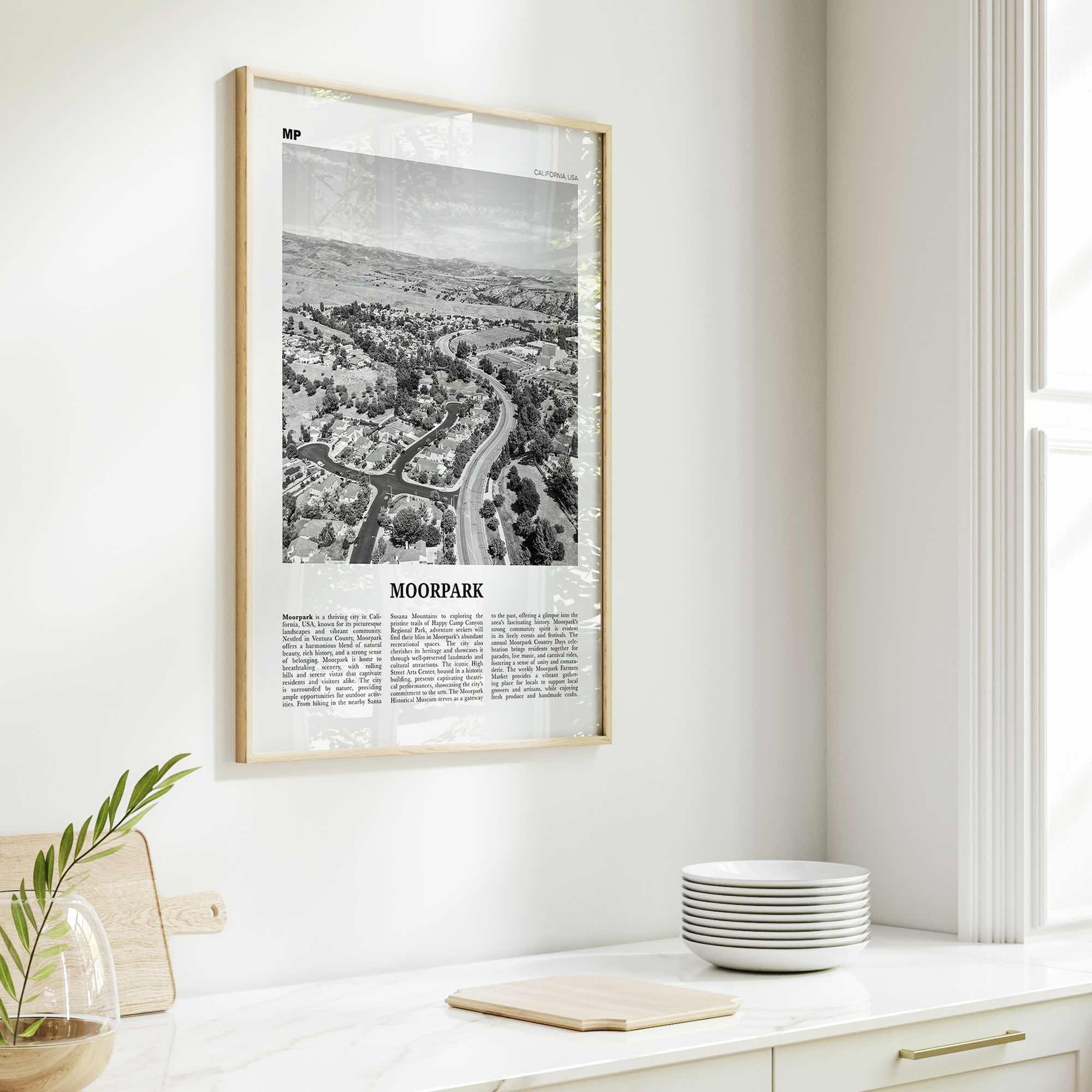 Moorpark Print Black and White, Moorpark Wall Art, Moorpark Poster, Moorpark Photo, Moorpark Wall Décor, Moorpark Map, United States