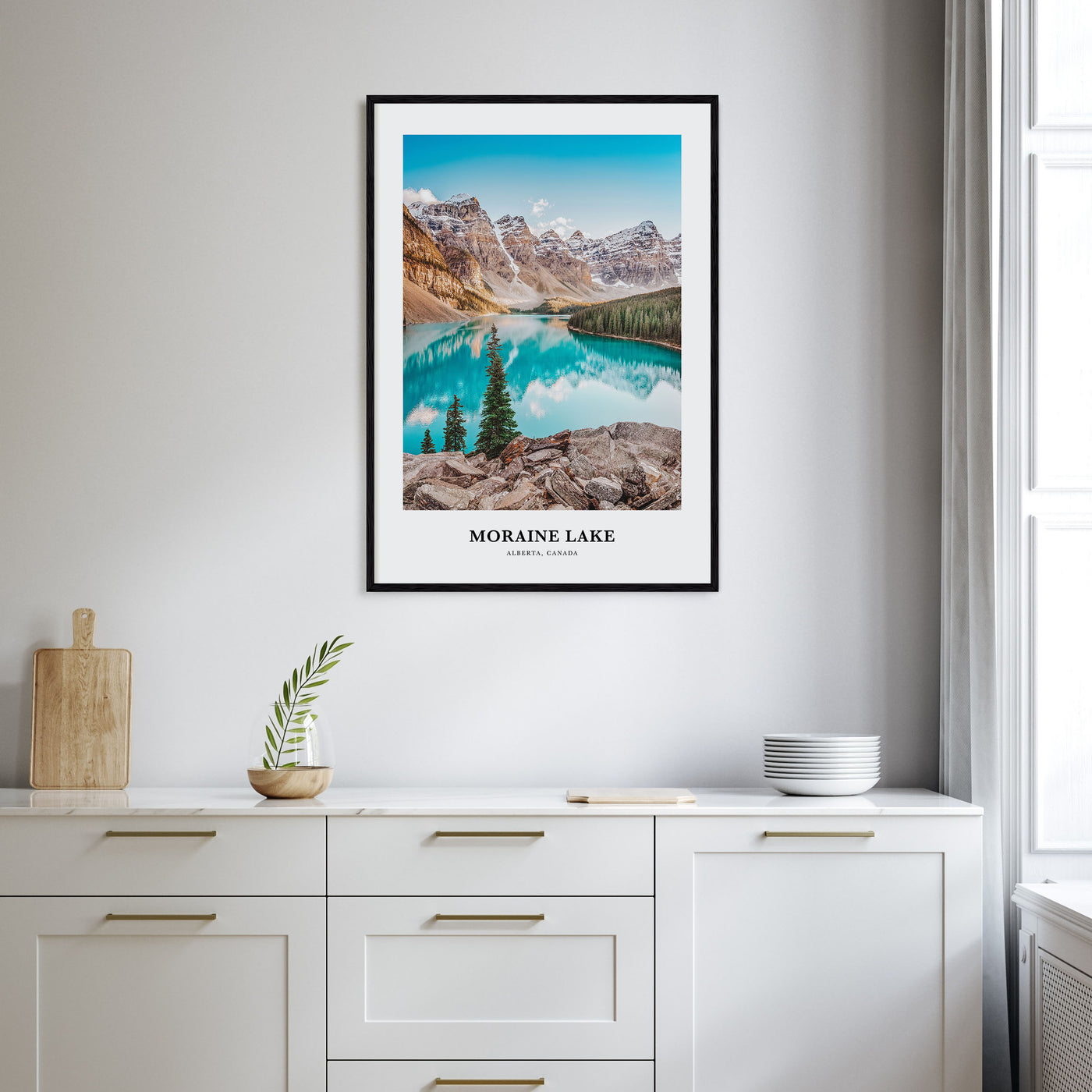 Moraine Lake Portrait Color Poster