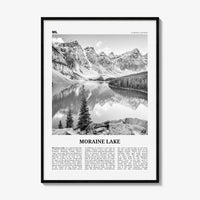 Moraine Lake Print Black and White, Moraine Lake Wall Art, Moraine Lake Poster, Moraine Lake Photo, Moraine Lake Wall Décor, Canada
