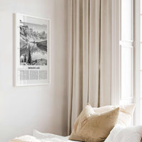 Moraine Lake Print Black and White, Moraine Lake Wall Art, Moraine Lake Poster, Moraine Lake Photo, Moraine Lake Wall Décor, Canada