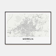 Morelia Map Landscape Poster