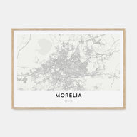 Morelia Map Landscape Poster