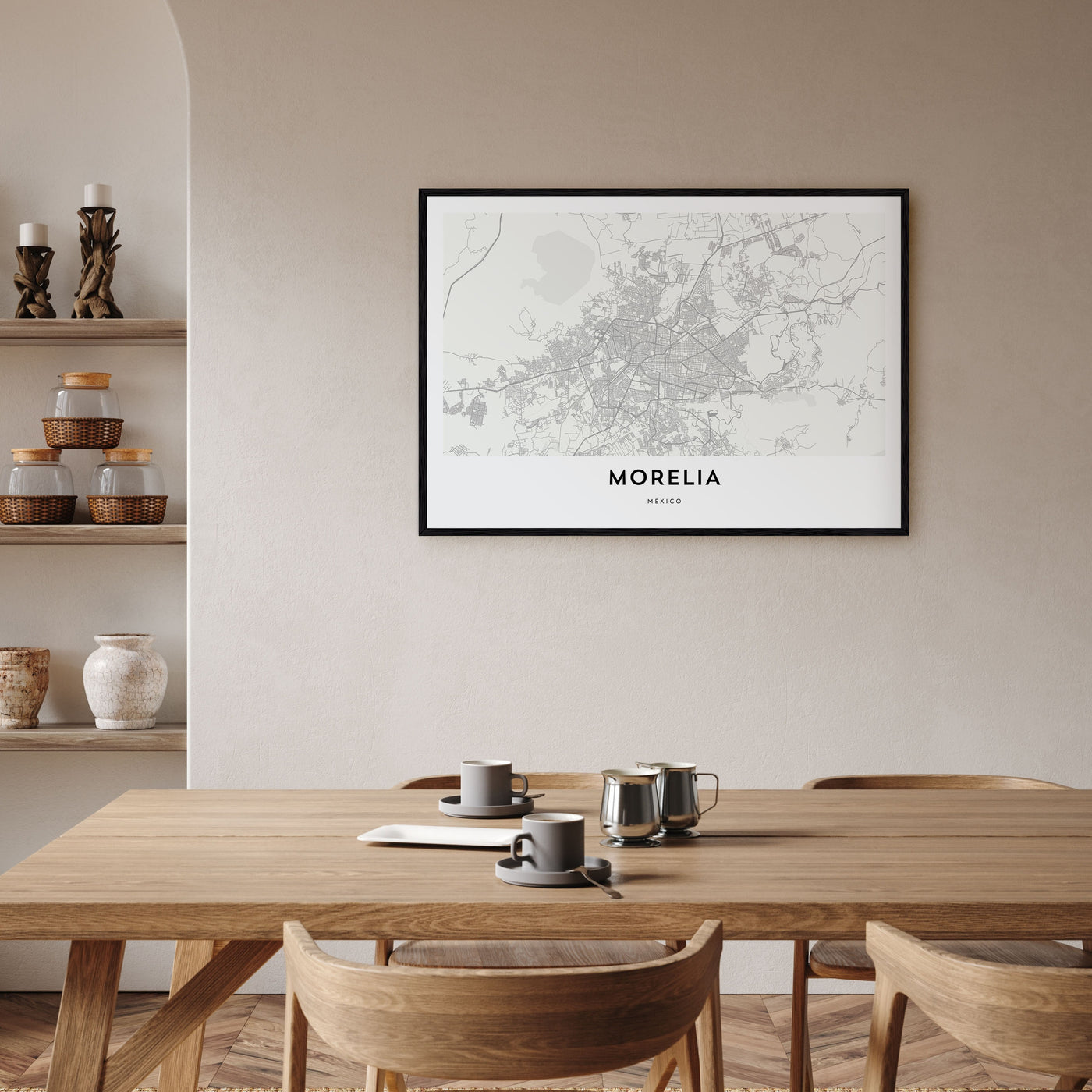 Morelia Map Landscape Poster