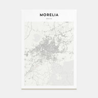 Morelia Map Portrait Poster