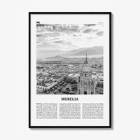 Morelia Print Black and White, Morelia Wall Art, Morelia Poster, Morelia Photo, Morelia Wall, Mexico, Valladolid, Michoacan