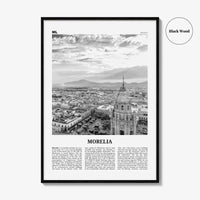 Morelia Print Black and White, Morelia Wall Art, Morelia Poster, Morelia Photo, Morelia Wall, Mexico, Valladolid, Michoacan