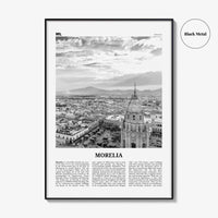 Morelia Print Black and White, Morelia Wall Art, Morelia Poster, Morelia Photo, Morelia Wall, Mexico, Valladolid, Michoacan