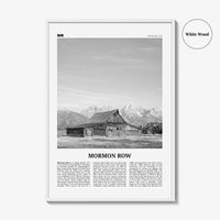 Mormon Row Print Black and White, Mormon Row Wall Art, Mormon Row Poster, Mormon Row Photo, Wyoming, USA, United States
