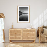 Morning Lake Landscape Photo B&W No 1 Poster