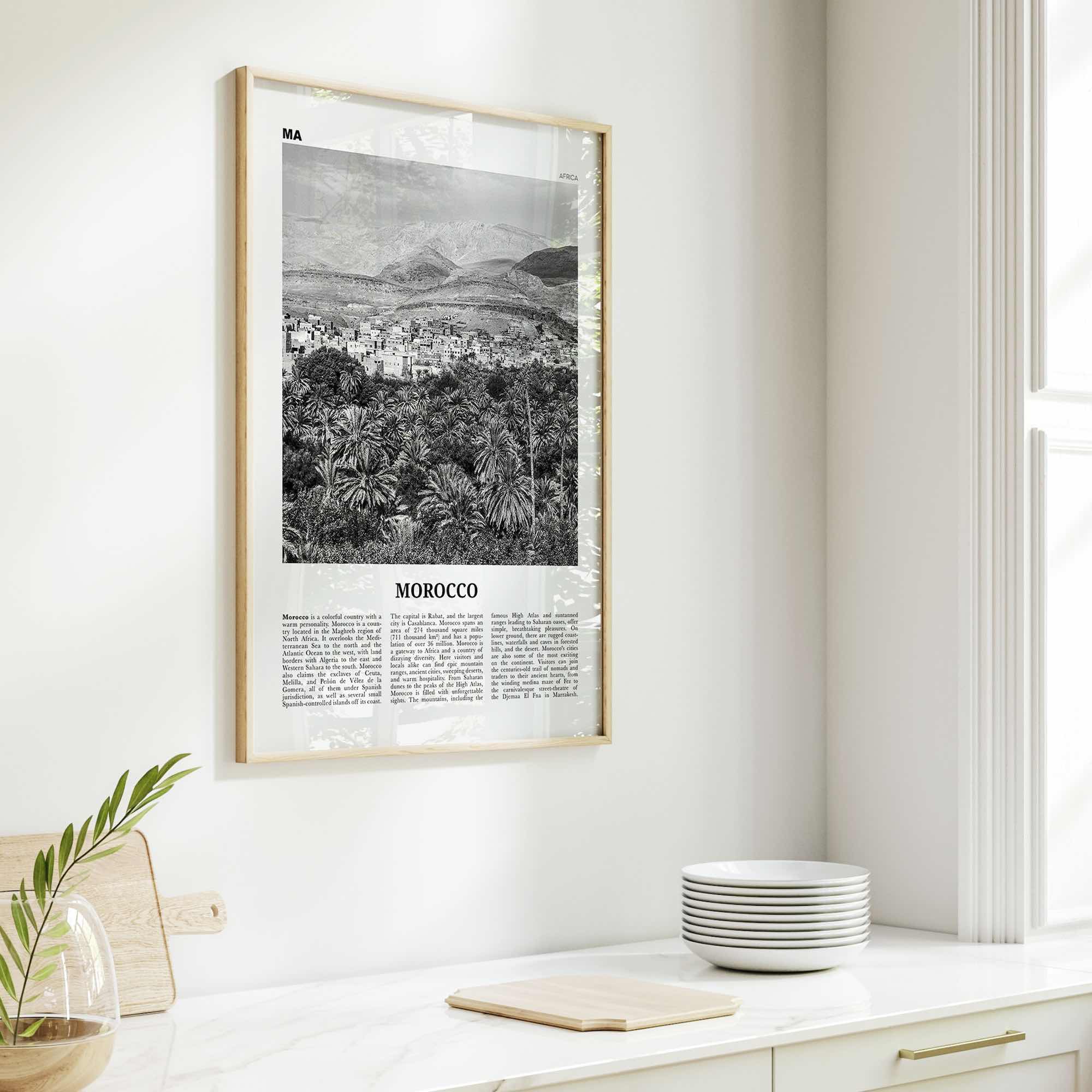 Morocco Print Black and White, Morocco Wall Art, Morocco Poster, Morocco Photo, Morocco Wall Decor, Rabat, Casablanca, Sahara, Africa