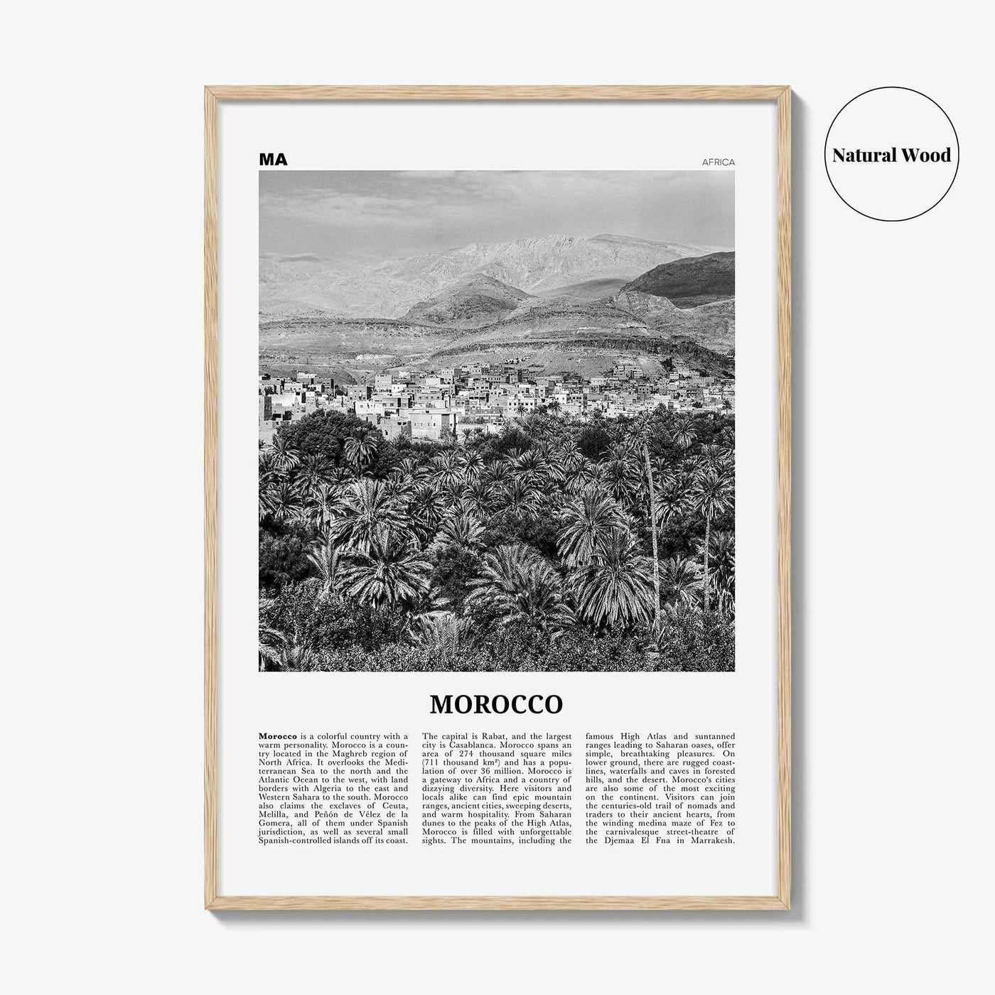 Morocco Print Black and White, Morocco Wall Art, Morocco Poster, Morocco Photo, Morocco Wall Decor, Rabat, Casablanca, Sahara, Africa