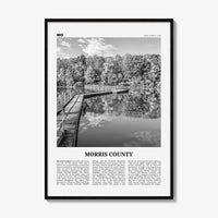 Morris County Print Black and White, Morris County Wall Art, Morris County Poster, Morris County Photo, Morris County Wall Décor, Morris Map