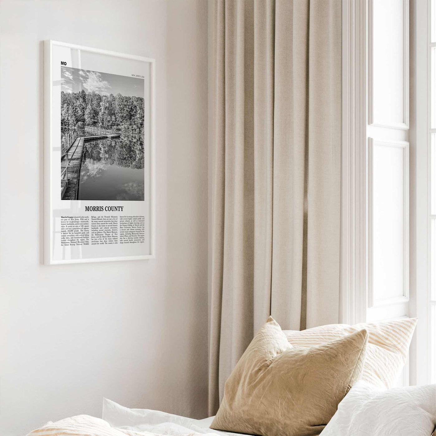 Morris County Print Black and White, Morris County Wall Art, Morris County Poster, Morris County Photo, Morris County Wall Décor, Morris Map