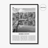 Morris County Print Black and White, Morris County Wall Art, Morris County Poster, Morris County Photo, Morris County Wall Décor, Morris Map