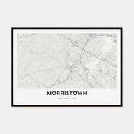 Morristown Map Landscape Poster