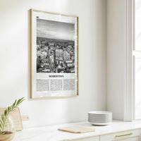 Morristown Print Black and White, Morristown Wall Art, Morristown Poster, Morristown Photo, Morristown Décor, Morristown Map, New Jersey USA