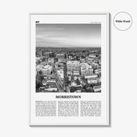 Morristown Print Black and White, Morristown Wall Art, Morristown Poster, Morristown Photo, Morristown Décor, Morristown Map, New Jersey USA