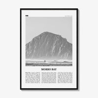 Morro Bay Print Black and White No 1, Morro Bay Wall Art, Morro Bay Poster, Morro Bay Photo, California, USA, United States, North America
