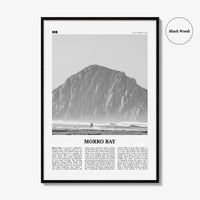Morro Bay Print Black and White No 1, Morro Bay Wall Art, Morro Bay Poster, Morro Bay Photo, California, USA, United States, North America