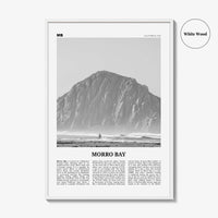 Morro Bay Print Black and White No 1, Morro Bay Wall Art, Morro Bay Poster, Morro Bay Photo, California, USA, United States, North America