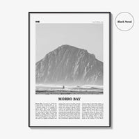 Morro Bay Print Black and White No 1, Morro Bay Wall Art, Morro Bay Poster, Morro Bay Photo, California, USA, United States, North America