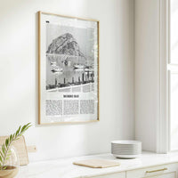 Morro Bay Print Black and White No 2, Morro Bay Wall Art, Morro Bay Poster, Morro Bay Photo, California, USA, United States, North America