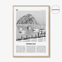 Morro Bay Print Black and White No 2, Morro Bay Wall Art, Morro Bay Poster, Morro Bay Photo, California, USA, United States, North America