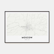Moscow, Idaho Map Landscape Poster