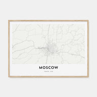 Moscow, Idaho Map Landscape Poster