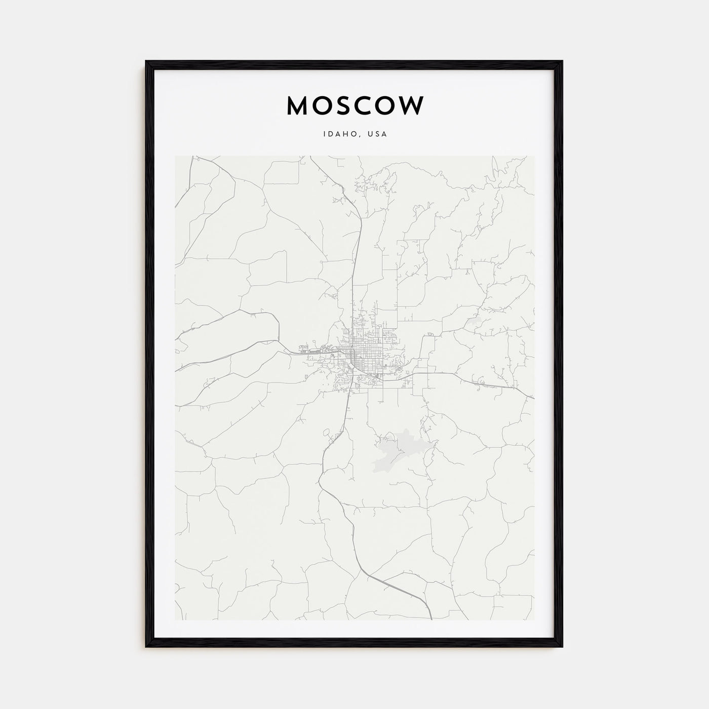 Moscow, Idaho Map Portrait Poster