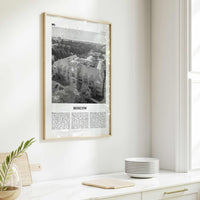 Moscow Print Black and White Idaho, Moscow Wall Art, Moscow Poster, Moscow Photo, Moscow Wall Décor, Moscow Map, USA, United States