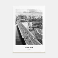 Moscow, Russia Portrait B&W No 1 Poster