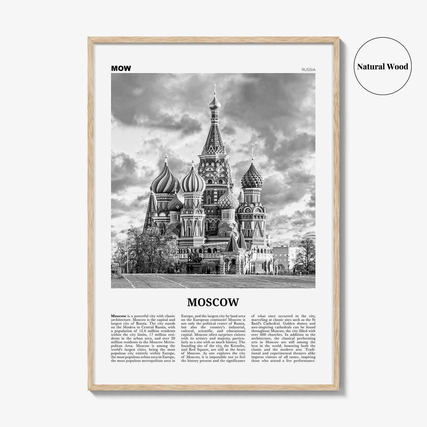 Moscow Print Black and White Russia No 1, Moscow Wall Art, Moscow Poster, Moscow Photo, Moscow Wall Decor, Mосква, Moskvá
