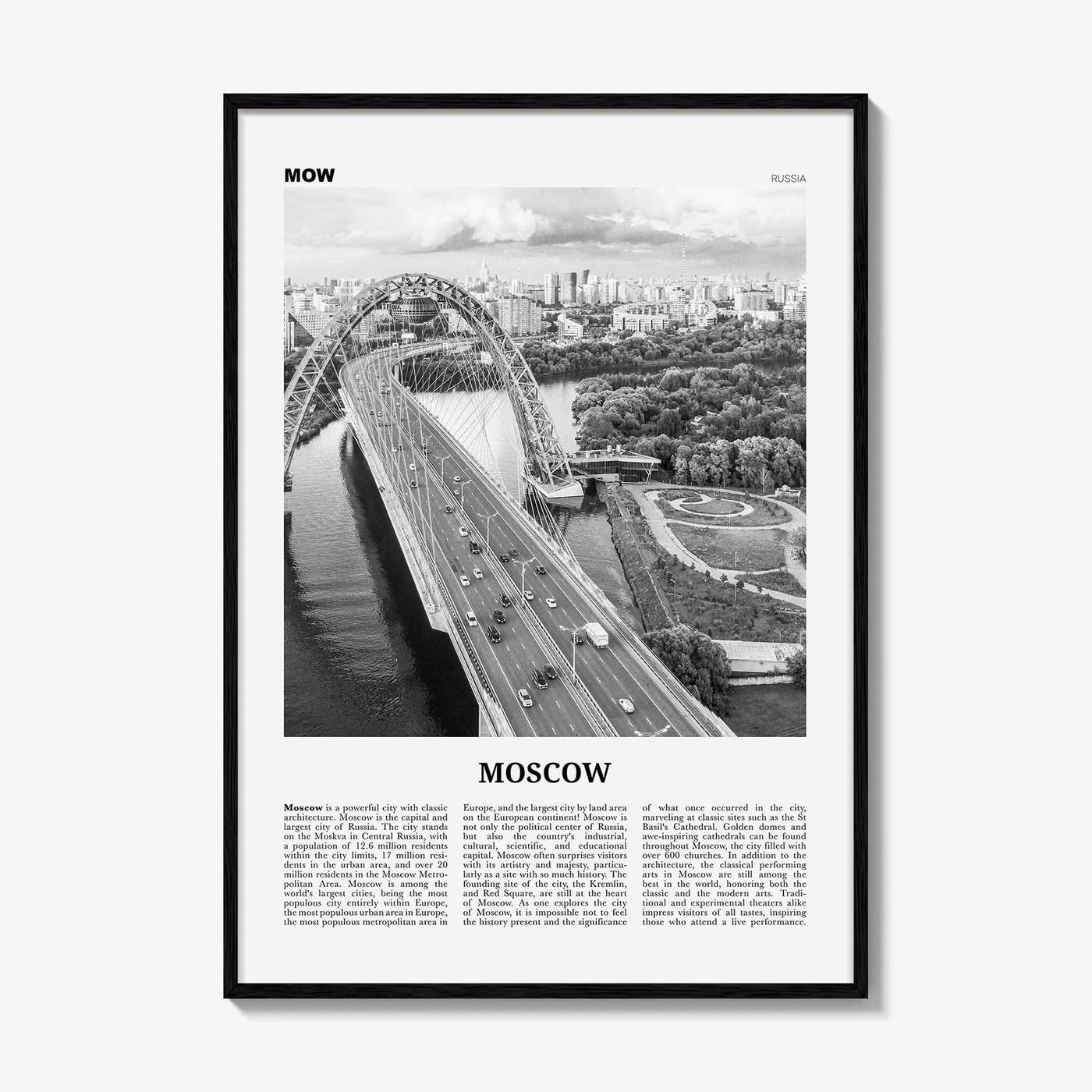 Moscow Print Black and White Russia No 3, Moscow Wall Art, Moscow Poster, Moscow Photo, Moscow Wall Decor, Mосква, Moskvá