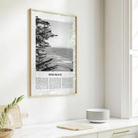 Moss Beach Print Black and White, Moss Beach Wall Art, Moss Beach Poster, Moss Beach Photo, Moss Beach Décor, Moss Beach Map, California USA