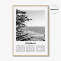 Moss Beach Print Black and White, Moss Beach Wall Art, Moss Beach Poster, Moss Beach Photo, Moss Beach Décor, Moss Beach Map, California USA