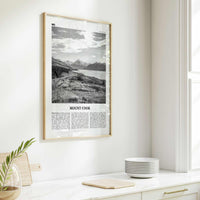 Mount Cook Print Black and White, Mount Cook Wall Art, Mount Cook Poster, Mount Cook Photo, Aoraki, New Zealand