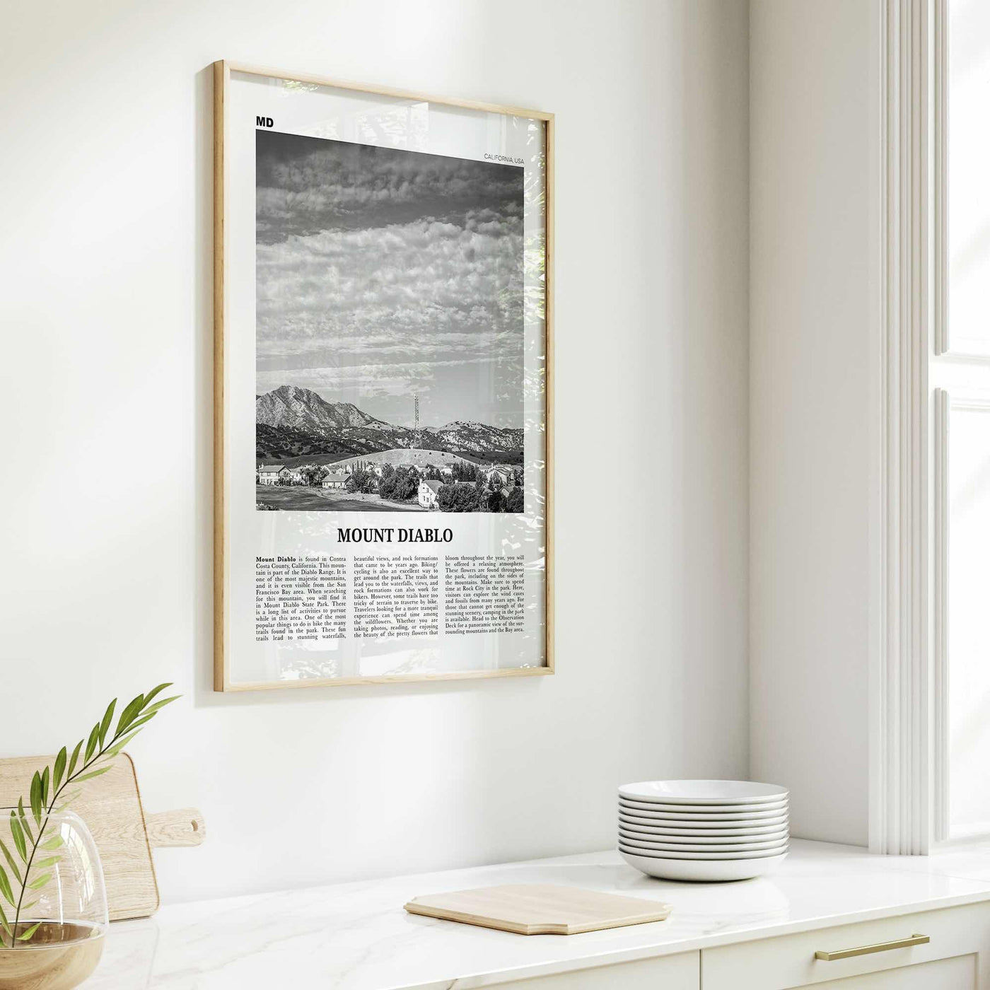 Mount Diablo Print Black and White, Mount Diablo Wall Art, Mount Diablo Poster, Mount Diablo Photo, Mount Diablo Décor, California, USA