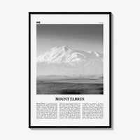 Mount Elbrus Print Black and White, Mount Elbrus Wall Art, Mount Elbrus Poster, Mount Elbrus Photo, Mount Elbrus Wall Décor, Russia