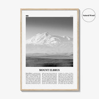 Mount Elbrus Print Black and White, Mount Elbrus Wall Art, Mount Elbrus Poster, Mount Elbrus Photo, Mount Elbrus Wall Décor, Russia
