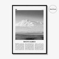 Mount Elbrus Print Black and White, Mount Elbrus Wall Art, Mount Elbrus Poster, Mount Elbrus Photo, Mount Elbrus Wall Décor, Russia