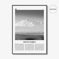 Mount Elbrus Print Black and White, Mount Elbrus Wall Art, Mount Elbrus Poster, Mount Elbrus Photo, Mount Elbrus Wall Décor, Russia