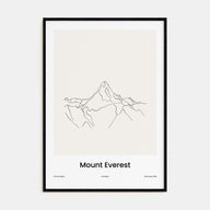 Mount Everest Drawn Poster